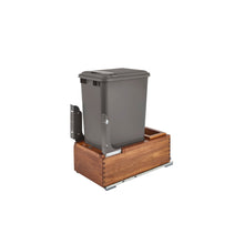 Load image into Gallery viewer, Rev-A-Shelf - Walnut Bottom Mount Pull Out Waste/Trash Container - 4WC-WN-1550DM1-SC  Rev-A-Shelf 50 qt. (12.5 gal) 12 inches 