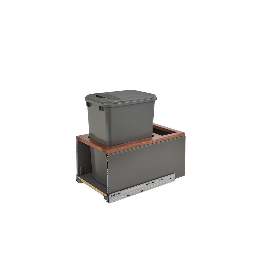 Rev-A-Shelf - Legrabox Pull Out Waste/Trash Container w/Soft Close - 5LB-1535OGWN-113  Rev-A-Shelf 35 qt. (8.75 gal) 13-1/2 inches 