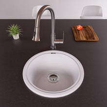 Load image into Gallery viewer, ALFI brand AB1717DI 17&quot; Drop-In Round Granite Composite Kitchen Prep Sink Kitchen Sink ALFI brand   