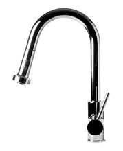 Load image into Gallery viewer, Brushed Nickel Sensor Gooseneck Pull Down Kitchen Faucet Kitchen Faucet ALFI brand   