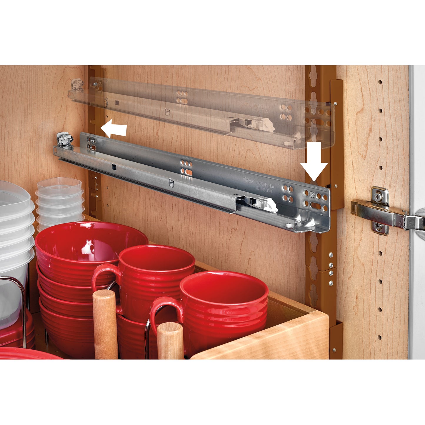 Rev-A-Shelf - Base Cabinet Pull Out Wood Drawer Pilaster System - 4PIL-18SC-2