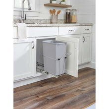 Load image into Gallery viewer, Rev-A-Shelf - Undersink Chrome Steel Pull Out Waste/Trash Container w/Rear Basket Storage - RUKD-1432RB-1  Rev-A-Shelf   