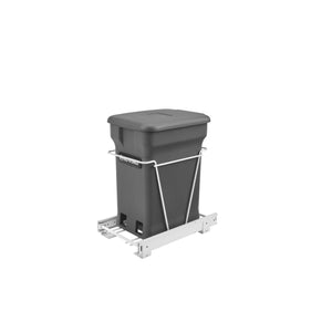 Rev-A-Shelf - White Steel Pull Out Compost Container w/Rear Basket Storage - RV-1216-CKOG-1  Rev-A-Shelf White  