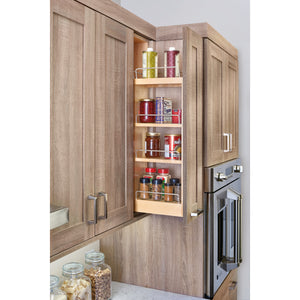Rev-A-Shelf - Wood Wall Cabinet Pull Out Organizer for 36" H Cabinets w/BB Soft Close - 448-BBSCWC36-8C  Rev-A-Shelf   