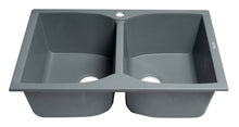 Load image into Gallery viewer, Alfi brand AB3220DI 32&quot; Drop-In Double Bowl Granite Composite Kitchen Sink Kitchen Sink ALFI brand   