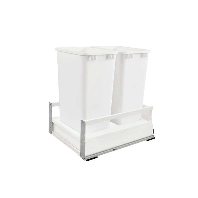 Rev-A-Shelf - Tandem Pull Out Waste/Trash Container w/Soft Close - TWCSC-2150DM-2  Rev-A-Shelf 50 qt. (12.5 gal) 23 inches 