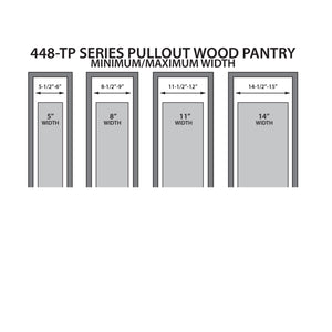 Rev-A-Shelf - Wood Tall Cabinet Pull Out Pantry Organizer w/Soft Close - 448-TP51-14-1  Rev-A-Shelf   