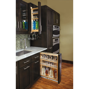 Rev-A-Shelf - Wood Base Filler Pull Out Organizer for New Kitchen Applications - 432-BF-6C  Rev-A-Shelf   