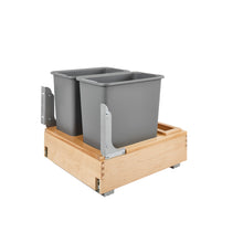 Load image into Gallery viewer, Rev-A-Shelf - Wood Pull Out Trash/Waste Container with Soft/Open Close - 4WCBM-2430DM-2  Rev-A-Shelf 30 qt. (7.5 gal) 20.25 inches 
