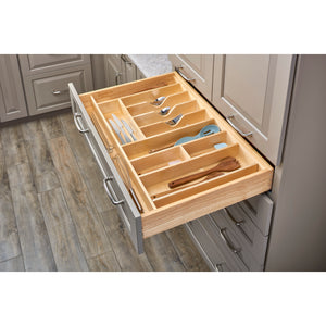 Rev-A-Shelf - Wood Trim to Fit Shallow Utility/Cutlery Drawer Insert Organizer - 4WUTCT-36SH-1  Rev-A-Shelf   