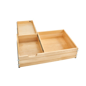 Rev-A-Shelf - Wood Base Cabinet Two-Tier Replacement Deep Drawer System w/Soft Close - 4WTCDD-876HFLSC-1  Rev-A-Shelf   