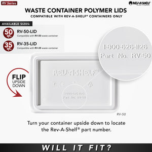 Rev-A-Shelf - Aluminum Pull Out Trash/Waste and Compost Container w/Soft Close - 5349-18CKBK-2  Rev-A-Shelf   