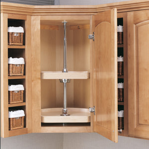 Rev-A-Shelf - Wood D-Shape 2-Shelf Lazy Susans for Corner Wall Cabinets - 4WLS272-20-52  Rev-A-Shelf   