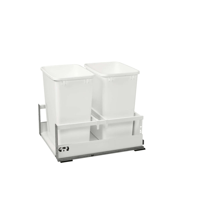 Rev-A-Shelf - Tandem Pull Out Waste/Trash Container w/Soft Close - TWCSC-21DM-2  Rev-A-Shelf 35 qt. (8.75 gal) 19 inches 