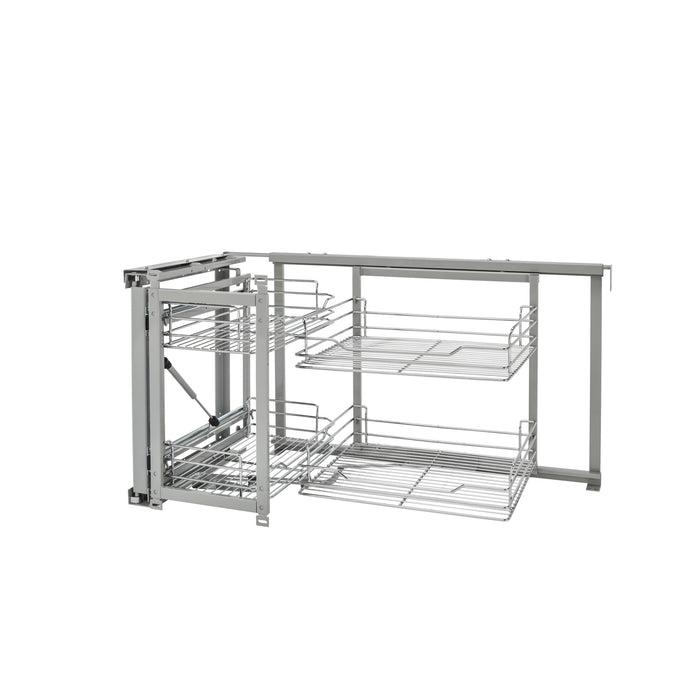 Rev-A-Shelf - Sliding 4-shelf Wire Blind Corner Cabinet Organizer - 5707-15CR  Rev-A-Shelf 15 inches  