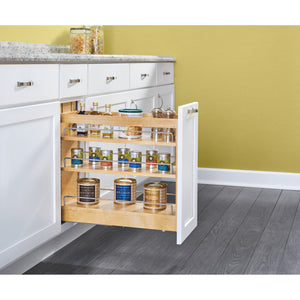 Rev-A-Shelf - Wood Door/Drawer Base Cabinet Pull Out Organizer w/Soft Close - 448-BDDSC-8C  Rev-A-Shelf   