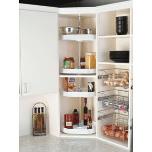 Rev-A-Shelf - Polymer D-Shape 2-Shelf Lazy Susans for Corner Wall Cabinets - 6272-20-11-52  Rev-A-Shelf   