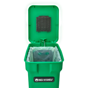 Rev-A-Shelf - Aluminum Pull Out Trash/Waste and Compost Container w/Soft Close - 5349-18CKWH-2  Rev-A-Shelf   