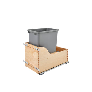 Rev-A-Shelf - Wood Pull Out Trash/Waste Container w/Soft Close - 4WCSC-1535DM-1  Rev-A-Shelf 35 qt. (8.75 gal) 12 inches 