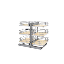 Load image into Gallery viewer, Rev-A-Shelf - Steel 3-Tier Pull Out Solid Bottom Organizer for Blind Corner Cabinets w/Soft Close - 53PSP3-15SC-MP  Rev-A-Shelf 15 inches  