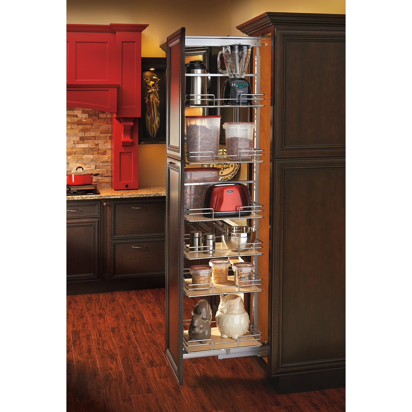 Rev-A-Shelf - Adjustable Solid Surface Pantry System for Tall Pantry Cabinets - 5258-14-MP
