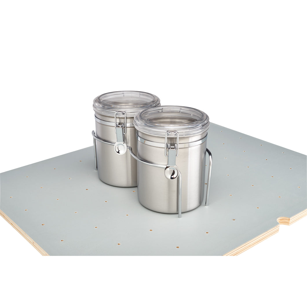 Rev-A-Shelf - Drop-In Chrome Cannisters for Rev-A-Shelf 4DPS Peg Boards - 5DCH-2-1-CR  Rev-A-Shelf 6.5 inches  
