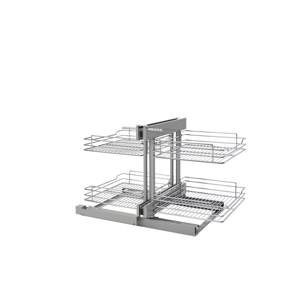 Rev-A-Shelf - Steel 2-Tier Pull Out Organizer for Blind Corner Cabinets w/Soft Close - 5PSP-18SC-CR  Rev-A-Shelf 18 inches  