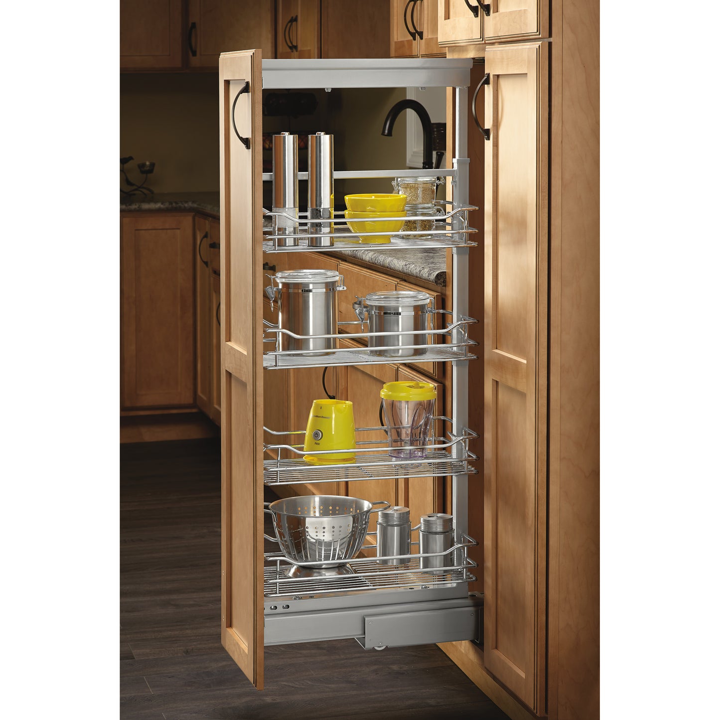 Rev-A-Shelf - Adjustable Pantry System for Tall Pantry Cabinets 73.63"H - 5773-04-CR-1