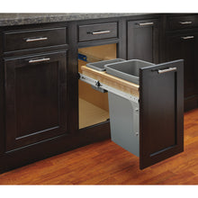 Load image into Gallery viewer, Rev-A-Shelf - Wood Top Mount Pull Out Trash/Waste Container for Inset Cabinet Door - 4WCTM-12INDM-1  Rev-A-Shelf   