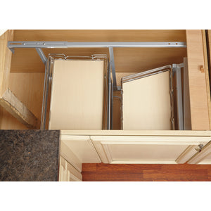 Rev-A-Shelf - Sliding Solid Surface 4-shelf Blind Corner Cabinet Organizer - 599-18-RMP  Rev-A-Shelf   