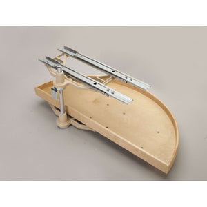 Rev-A-Shelf - Natural Wood Pivot and Slide Half Moon 2-Shelf Organizer for Blind Corner Cabinets - LD-4NW-882-38-1  Rev-A-Shelf   