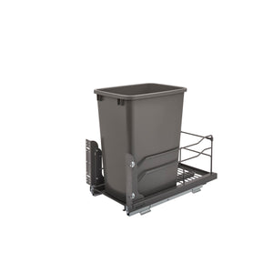 Rev-A-Shelf - Steel Bottom Mount Pull Out Waste/Trash Container w/Soft Close - 53WC-1535SCDM-113  Rev-A-Shelf Orion Gray  